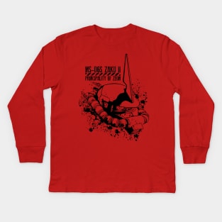 Zaku II Red Kids Long Sleeve T-Shirt